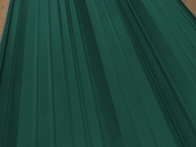 Окрашенный профнастил С8-1150, 0,45 мм, зеленый мох