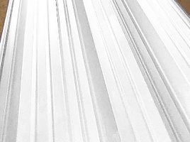 Окрашенный профнастил С20-1100, 0,45 мм, белый